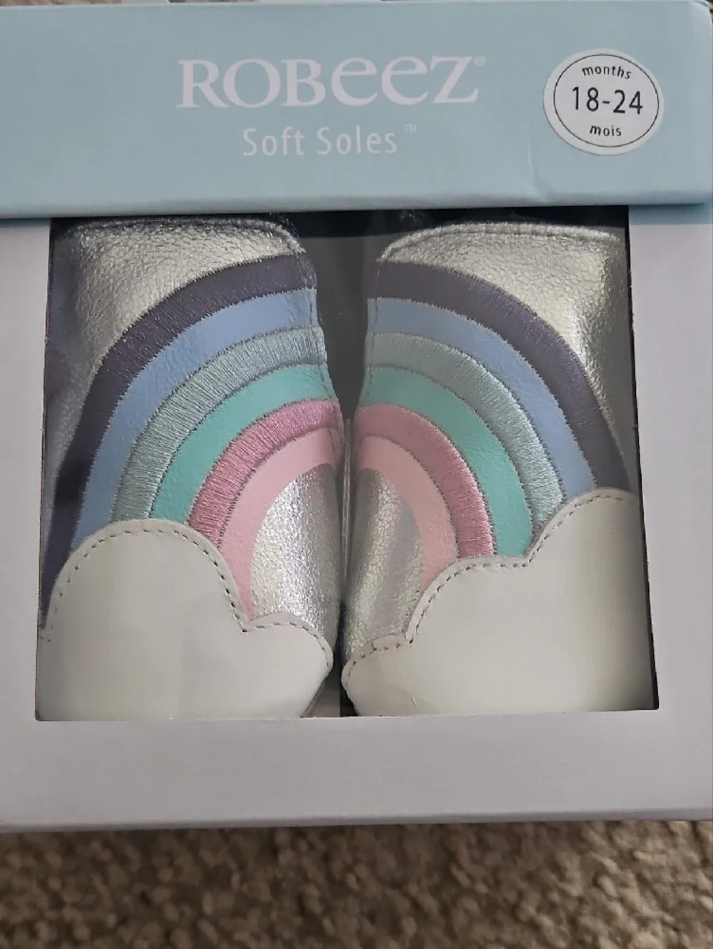 NWT Silver Hope Rainbow Robeez 18-24 mos